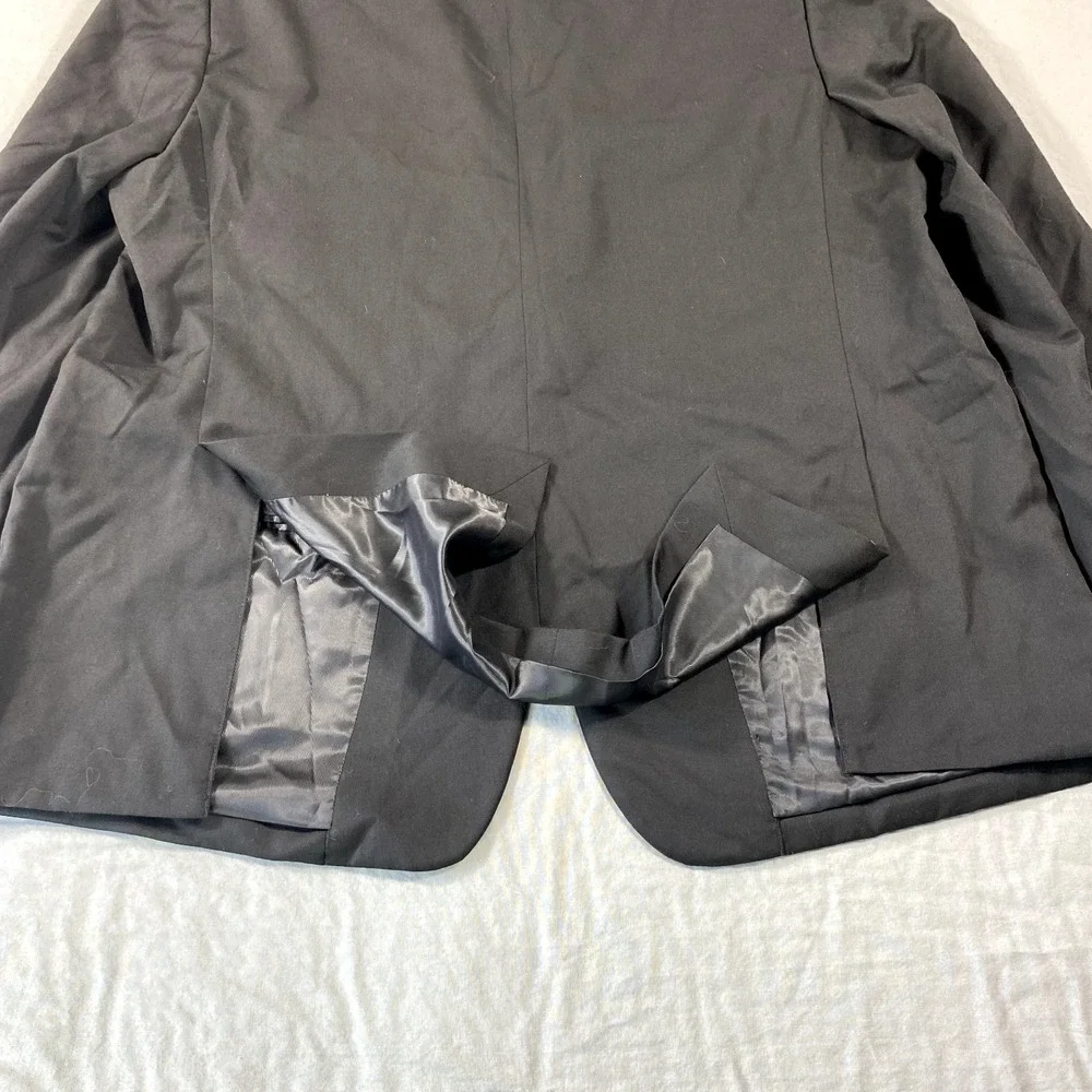 Pronto Uomo Blazer Mens 46 Regular Black Platinum Wool Suit Jacket Sport‎ Coat